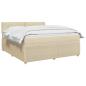 Preview: Boxspringbett mit Matratze Creme 140 x 190 cm Stoff