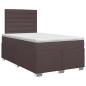 Preview: Boxspringbett mit Matratze Dunkelbraun 120 x 190 cm Stoff