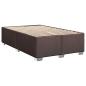 Preview: Boxspringbett mit Matratze Dunkelbraun 120 x 190 cm Stoff