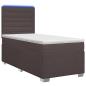 Preview: Boxspringbett mit Matratze Dunkelbraun 100 x 200 cm Stoff