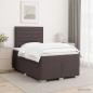Preview: ARDEBO.de - Boxspringbett mit Matratze Dunkelbraun 120 x 190 cm Stoff