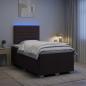Preview: Boxspringbett mit Matratze Dunkelbraun 120 x 190 cm Stoff