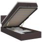 Preview: Ottoman Bett mit Matratze Dunkelbraun 90 x 200 cm Stoff