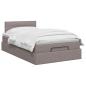 Preview: Ottoman Bett mit Matratze mit Kopfteil Taupe 120 x 200 cm Stoff