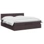 Preview: Ottoman Bett mit Matratze Dunkelbraun 140 x 200 cm Stoff