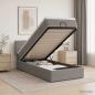Preview: Ottoman-Bett mit Matratze und LED Taupe 90 x 190 cm Stoff