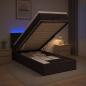 Preview: Ottoman-Bett mit Matratze und LED Dunkelbraun 100 x 200 cm