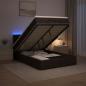 Preview: Ottoman-Bett mit Matratze und LED Dunkelbraun 120 x 200 cm