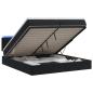 Preview: Ottoman-Bett mit Matratze und LED Schwarz 200 x 200 cm Samt