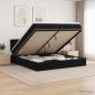 Preview: Ottoman-Bett mit Matratze und LED Schwarz 200 x 200 cm Samt