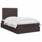 Preview: Ottoman-Bett mit Matratze und LED Dunkelbraun 120 x 200 cm