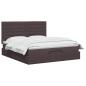 Preview: Ottoman-Bett mit Matratze und LED Dunkelbraun 160 x 200 cm
