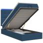 Preview: Ottoman-Bett mit Matratze und LED Blau 80 x 200 cm Stoff