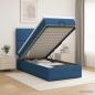Preview: ARDEBO.de - Ottoman-Bett mit Matratze und LED Blau 80 x 200 cm Stoff