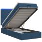 Preview: Ottoman-Bett mit Matratze und LED Blau 80 x 200 cm Stoff