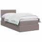 Preview: Aufbewahrungsbett mit Matratze Taupe 90 x 200 cm Samt