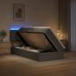 Preview: LED-Speicherbett mit Matratze Dunkelgrau 90 x 190 cm Stoff