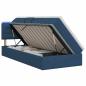 Preview: LED-Speicherbett mit Matratze Blau 90 x 200 cm Stoff