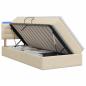 Preview: LED-Speicherbett mit Matratze Creme 100 x 200 cm Stoff