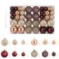 Preview: Weihnachtskugeln 100 Stk. Champagner und Braun 3 / 4 / 6 cm