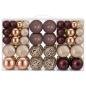 Preview: Weihnachtskugeln 100 Stk. Champagner und Braun 3 / 4 / 6 cm