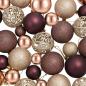 Preview: Weihnachtskugeln 100 Stk. Champagner und Braun 3 / 4 / 6 cm
