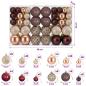 Preview: Weihnachtskugeln 100 Stk. Champagner und Braun 3 / 4 / 6 cm