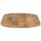 Preview: Tischplatte 140x60x3,8 cm Oval Massivholz Mango