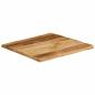 Preview: ARDEBO.de - Tischplatte mit Baumkante 40x40x2,5 cm Raues Mango Massivholz