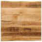 Preview: Tischplatte mit Baumkante 40x40x2,5 cm Raues Mango Massivholz