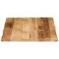 Preview: Tischplatte mit Baumkante 90x60x2,5 cm Raues Mango Massivholz