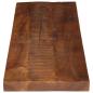 Preview: Tischplatte 120x30x3,8 cm Rechteckig Altholz Massiv