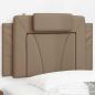 Preview: ARDEBO.de - Kopfteil-Kissen "Viana" Cappuccino-Braun 90 cm Kunstleder
