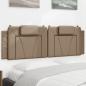 Preview: ARDEBO.de - Kopfteil-Kissen "Viana" Cappuccino-Braun 160 cm Kunstleder