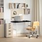 Preview: Schreibtischplatte Dunkelbraun 100x60x2,5 cm Massivholz Eiche