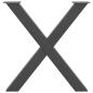 Preview: Esstischbeine X-Form 2 Stk. Anthrazit 70x(72-73) cm Stahl