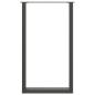 Preview: Bartischbeine U-Form 2 Stk. Anthrazit 60x(100-101) cm Stahl