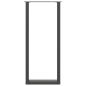 Preview: Bartischbeine U-Form 2 Stk. Anthrazit 40x(110-111) cm Stahl