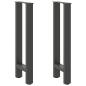 Preview: Konsolentischbeine Anthrazit 2 Stk. 38x(72-73) cm Stahl