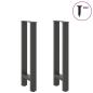 Preview: Konsolentischbeine Anthrazit 2 Stk. 38x(72-73) cm Stahl
