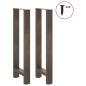 Preview: Bartischbeine Naturstahl 2 Stk. 40x(100-101) cm Stahl