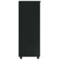Preview: Rollschrank mit Schubladen MOSS Schwarz Massivholz Kiefer