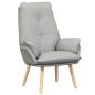 Preview: Sessel Wolkengrau Polyester und Sperrholz