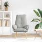 Preview: Sessel Wolkengrau Polyester und Sperrholz