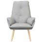 Preview: Sessel Wolkengrau Polyester und Sperrholz