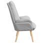Preview: Sessel Wolkengrau Polyester und Sperrholz
