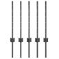 Preview: Eingebetteter Zaunpfosten 5 Stk. Grau 100 cm