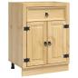 Preview: Schrank SKI Honigbraun 60 x 46 x 81,5 cm Massives Kiefernholz