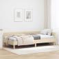 Preview: ARDEBO.de - Eckbettgestell Creme 90 x 190 cm Stoff