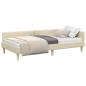 Preview: Eckbettgestell Creme 90 x 190 cm Stoff